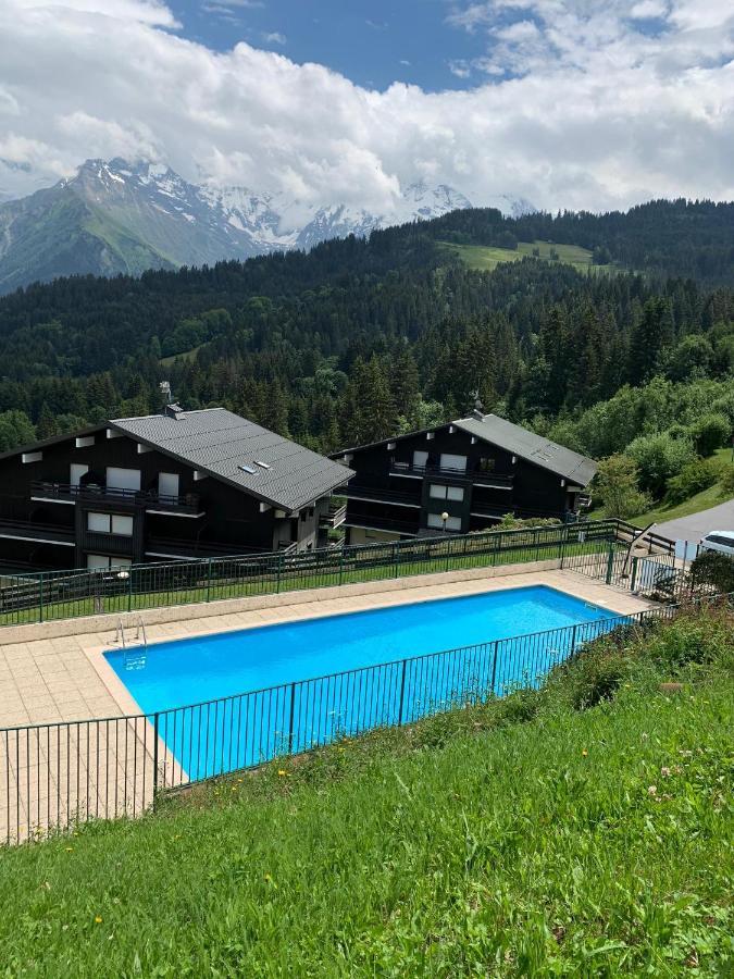 Studio Turquoise Quartier Grattague Vue Montblanc 圣热尔韦莱班 外观 照片