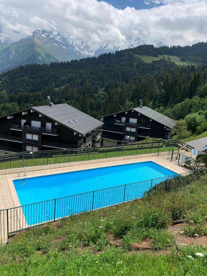 Studio Turquoise Quartier Grattague Vue Montblanc 圣热尔韦莱班 外观 照片