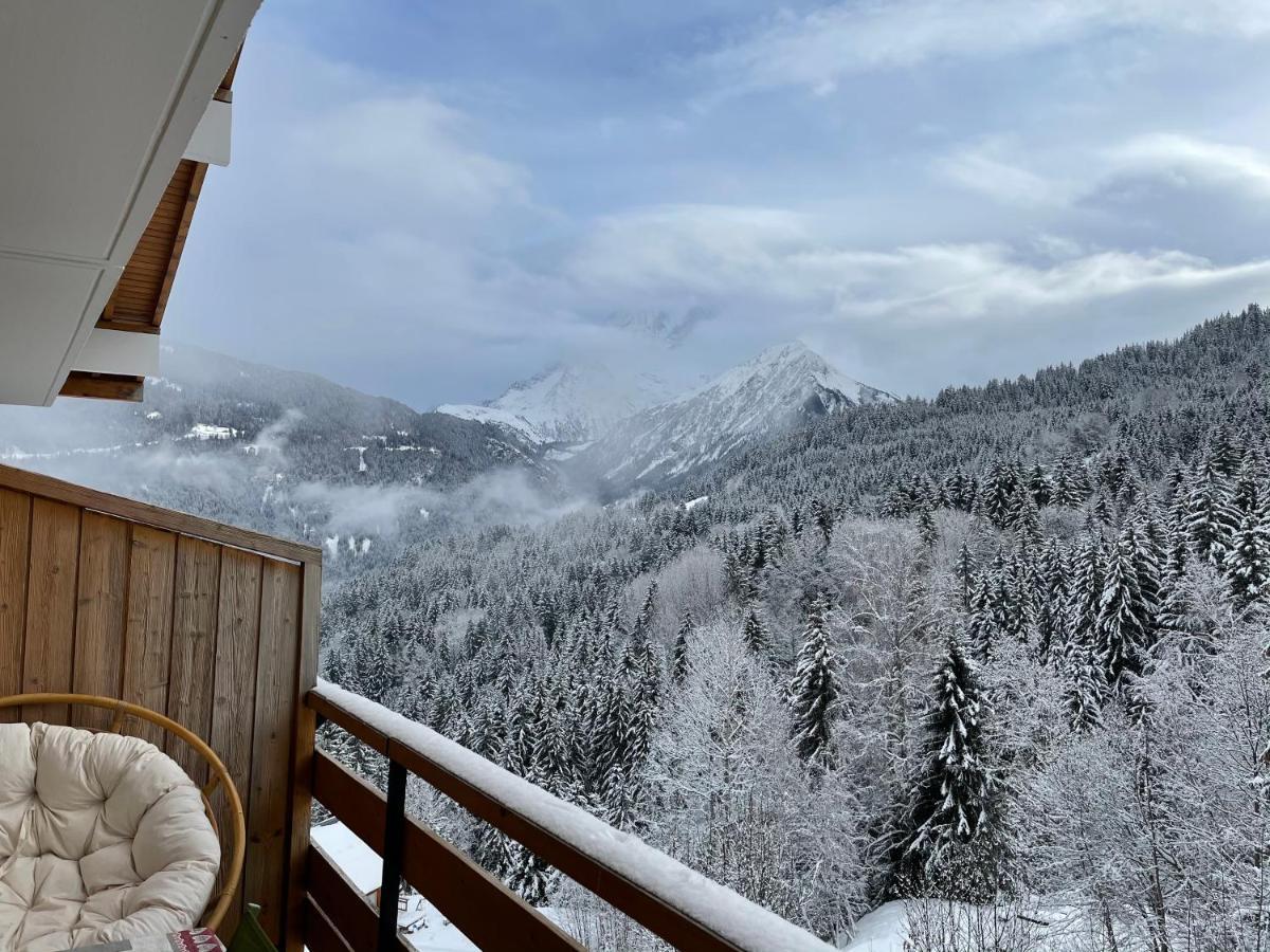 Studio Turquoise Quartier Grattague Vue Montblanc 圣热尔韦莱班 外观 照片