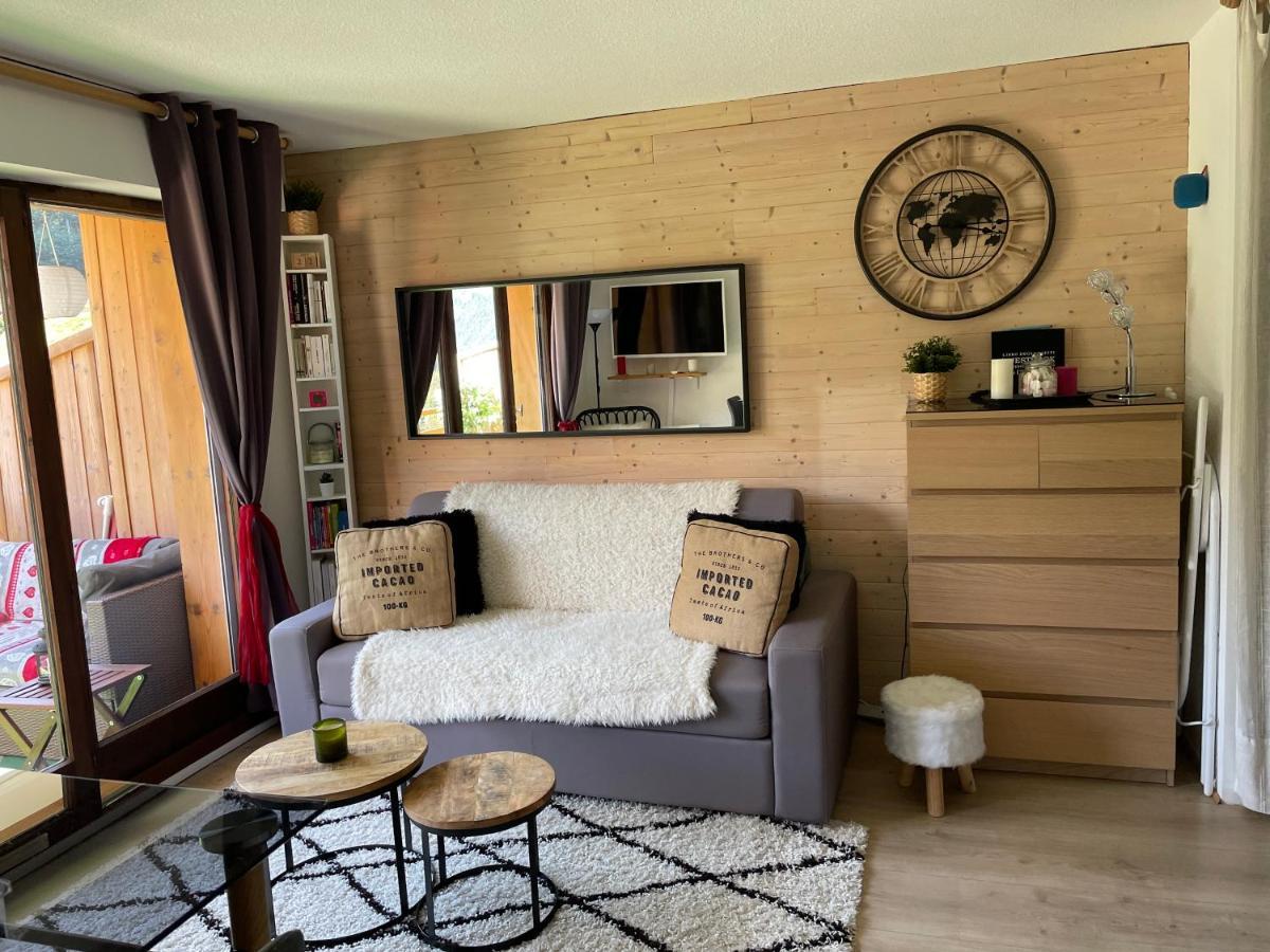 Studio Turquoise Quartier Grattague Vue Montblanc 圣热尔韦莱班 外观 照片